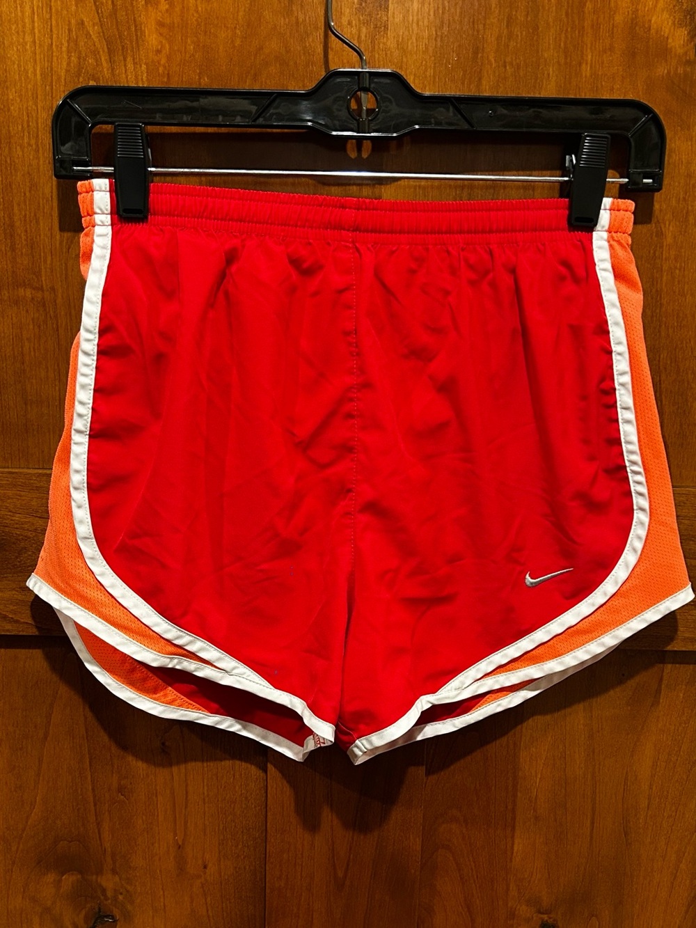 Nike Women’s Red Running Shorts with Coral Trim